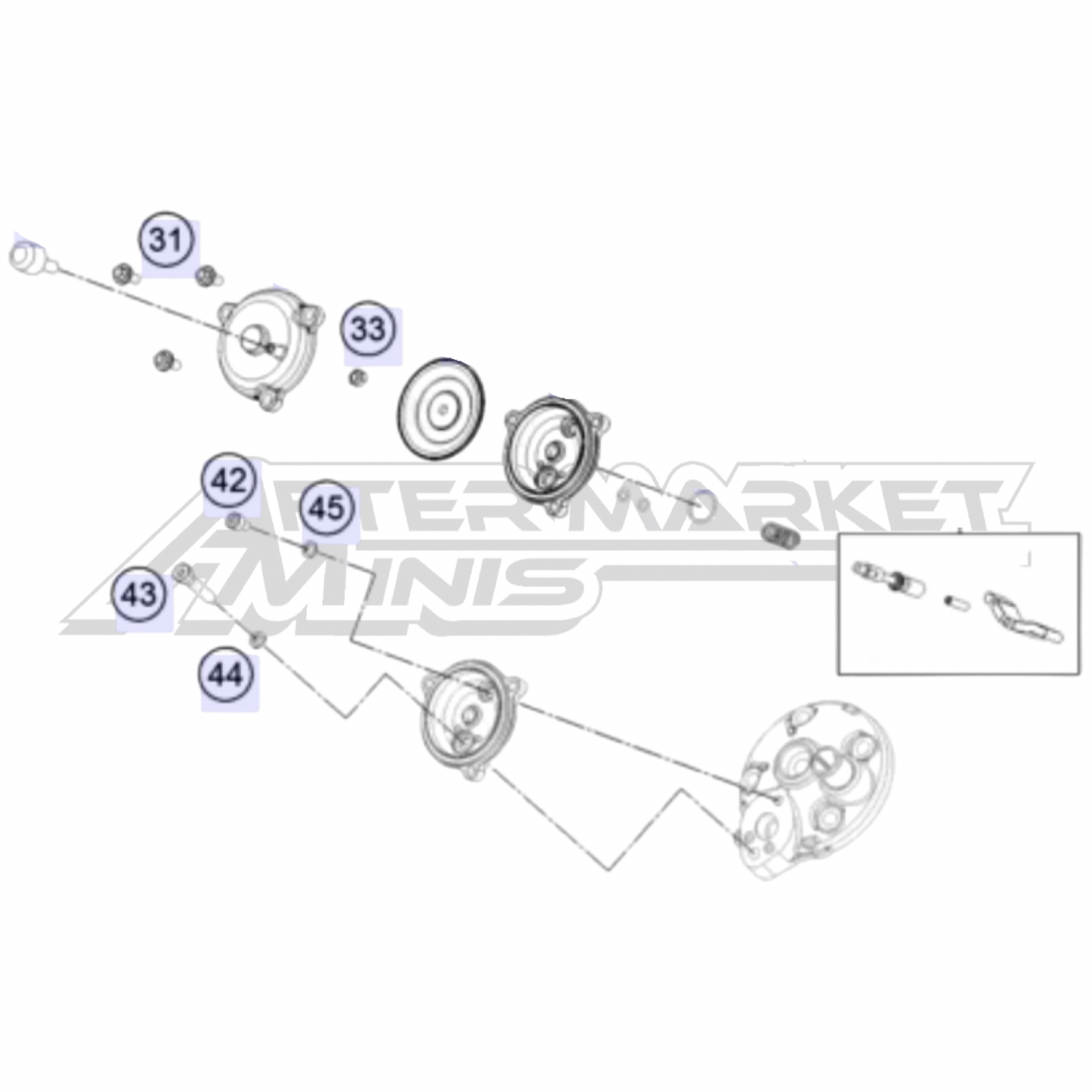 65cc Power Valve Hardware