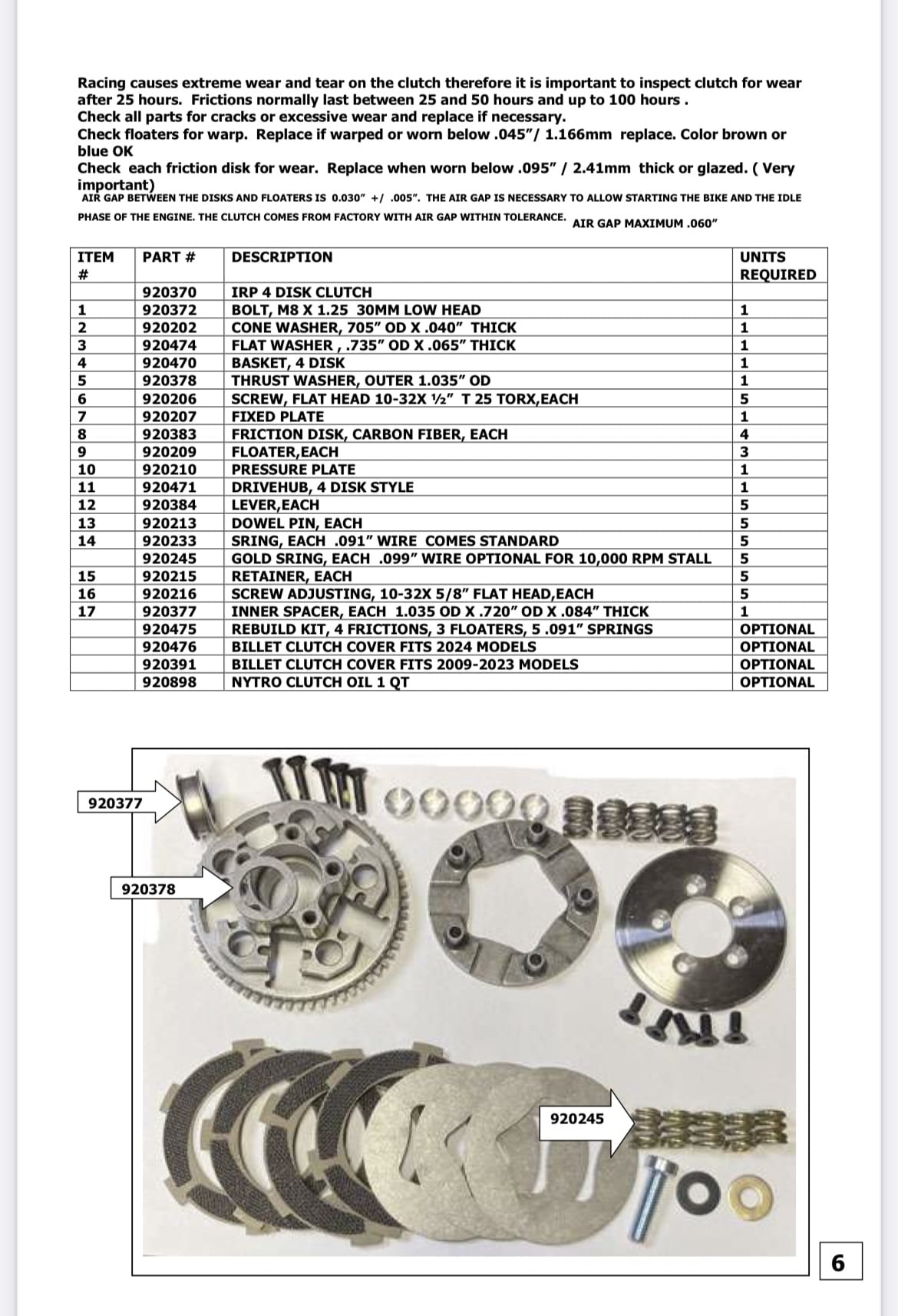 IRP 4 Disc High Performance Racing Clutch