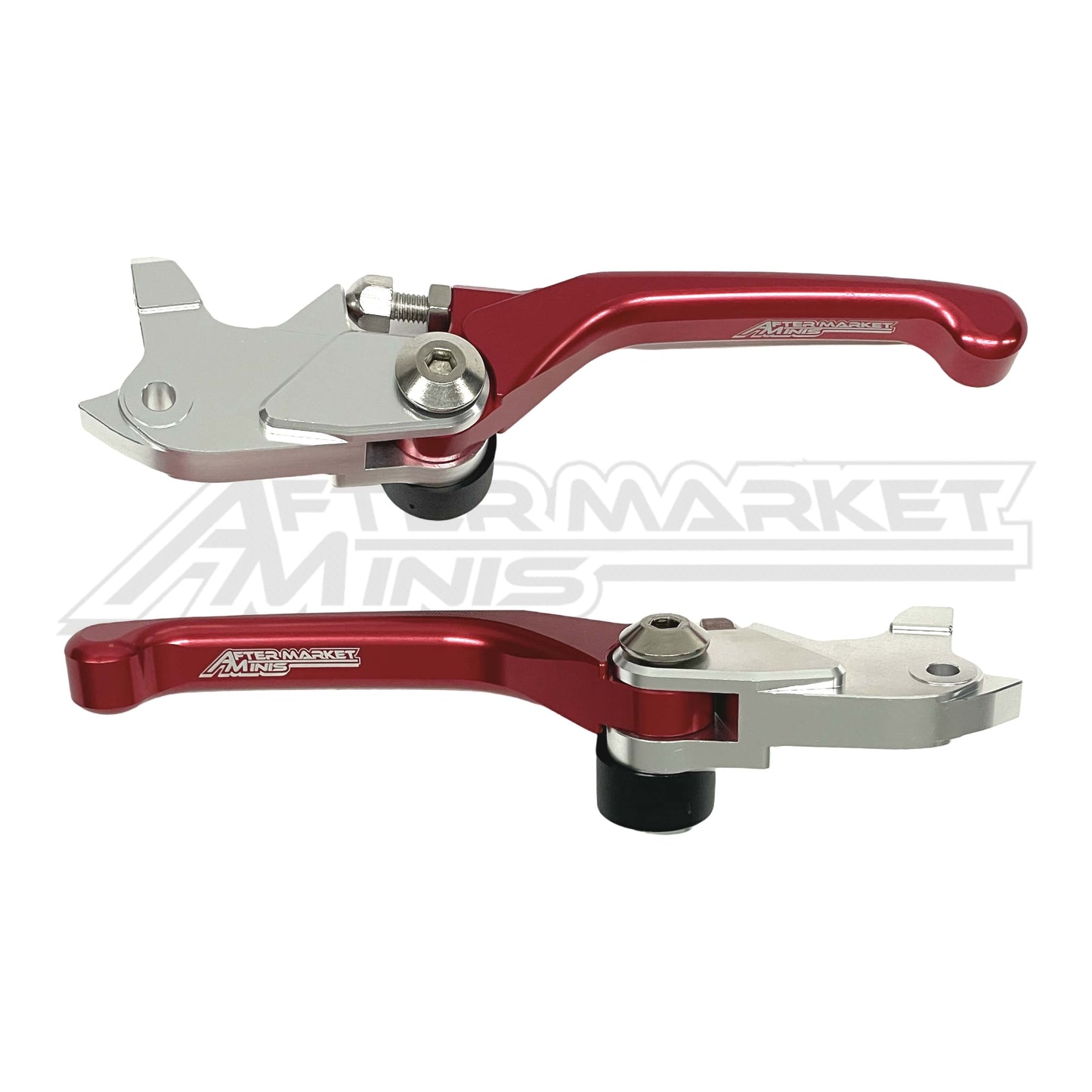 Aftermarket Minis Red Foldable Adjustable Brake Lever Set for KTM SX-E 2, Gas Gas MC-E 2, Husqvarna EE 2