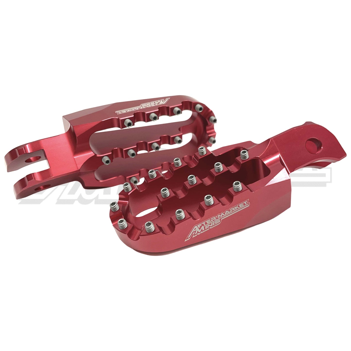 Aftermarket Minis Red Billet Aluminum Foot Pegs for KTM SX-E 2, Gas Gas MC-E 2, Husqvarna EE 2