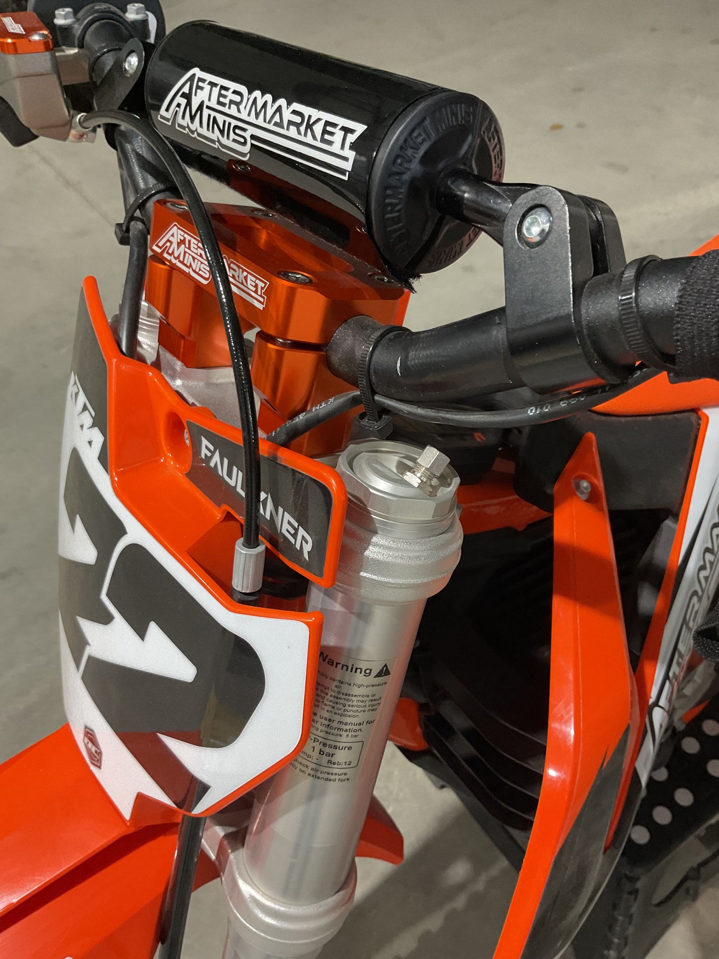 KTM, Gas Gas, Husqvarna E3, E5, 50, 65 7/8th Billet Handlebar Mount Aftermarket Minis