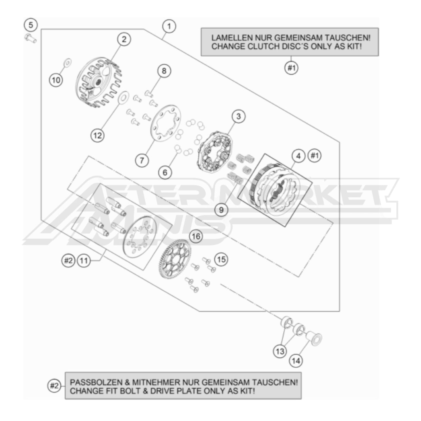 KTM 50SX - Clutch 2023-2012