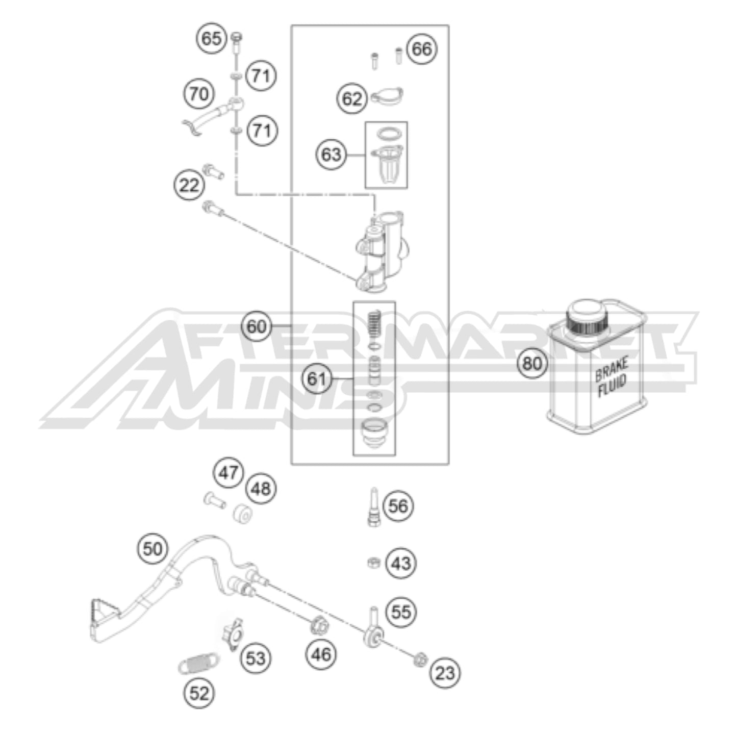 Gas Gas MC-E 5 - Rear Brake Control 2021-2023