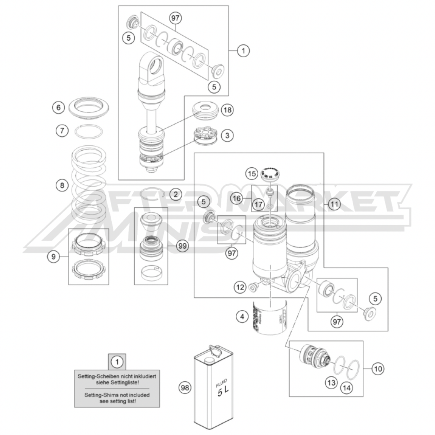 KTM SX-E 5 Shock Absorber Disassembled 2025