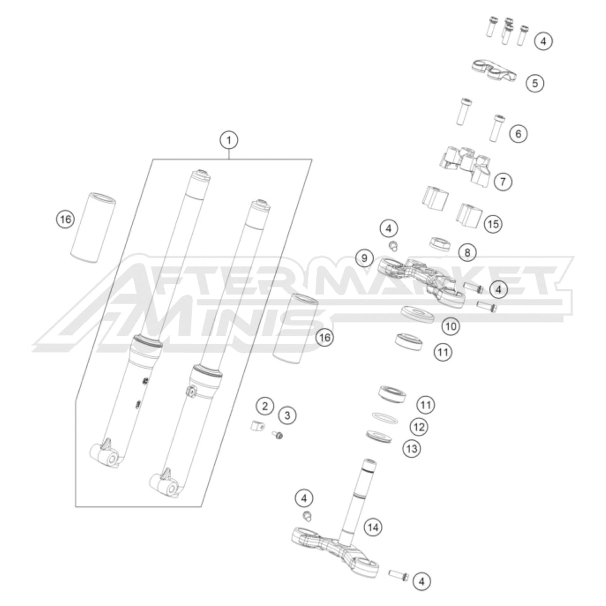 KTM E2 Front Fork Set