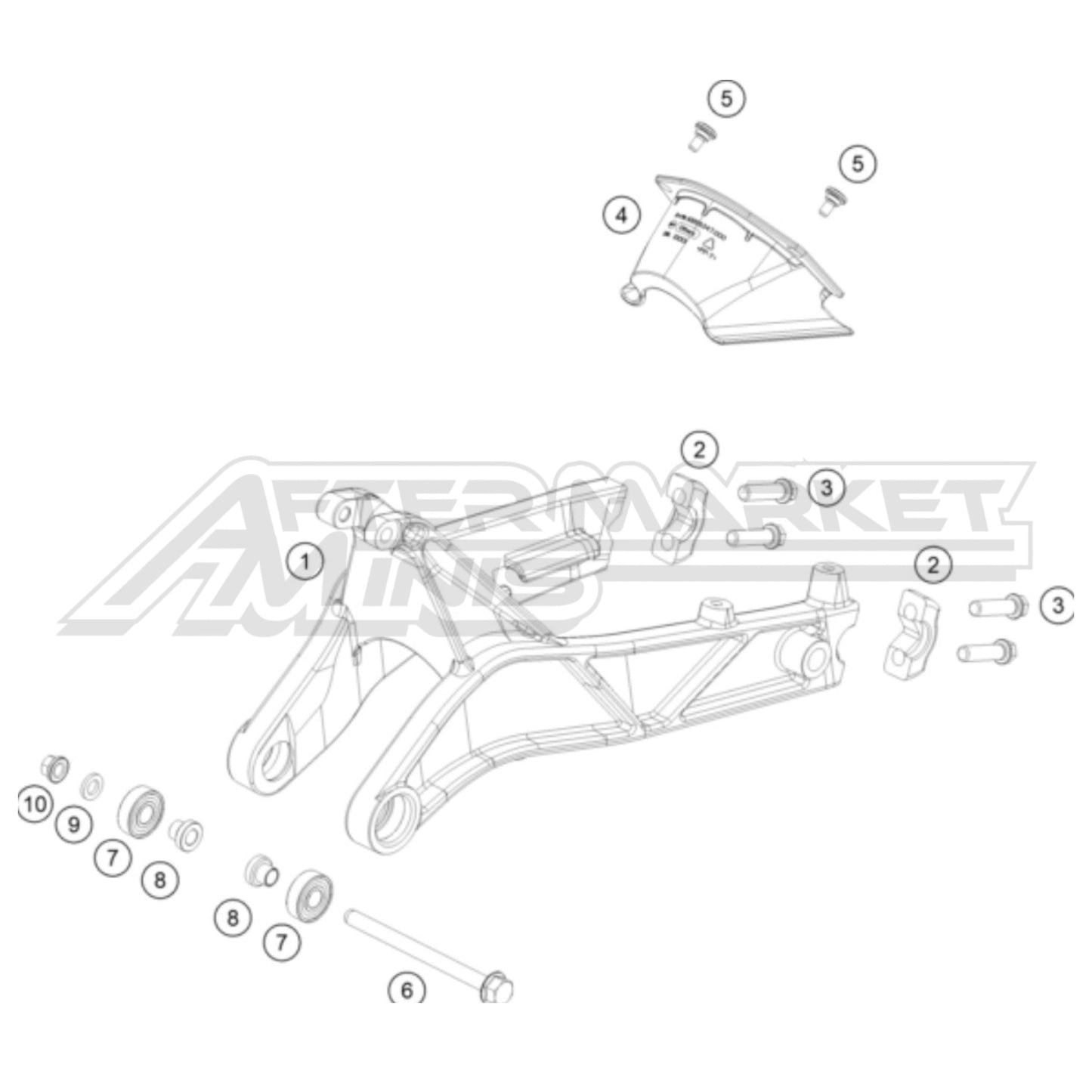 KTM, Gas Gas, Husqvarna E2 Swingarm Cable Duct
