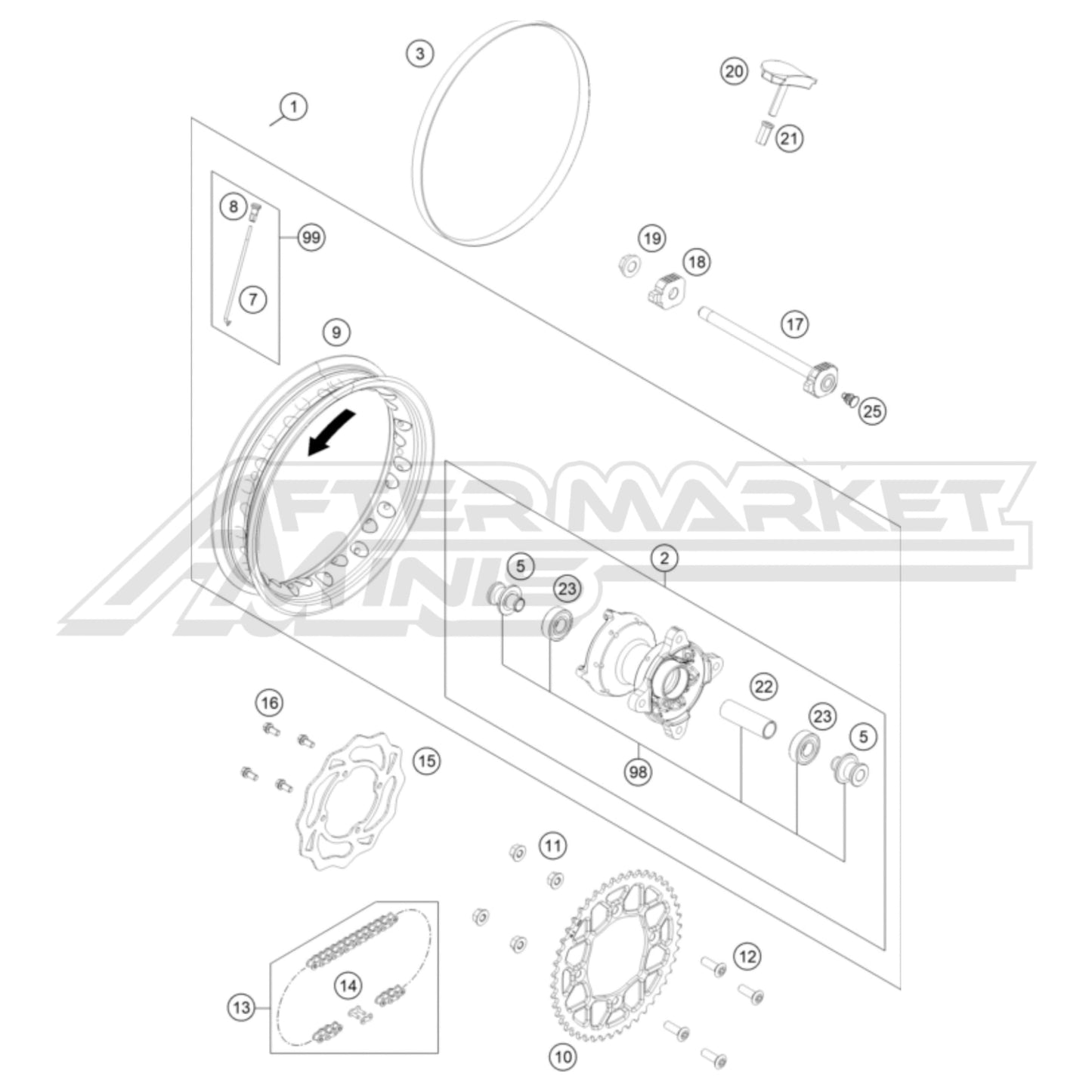 Gas Gas MC-E 5 - Rear Wheel 2024