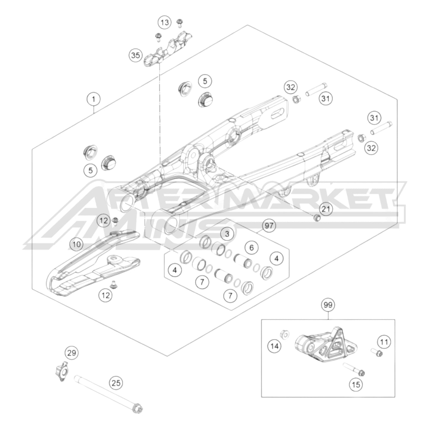 KTM SX-E 5 - Swingarm 2024-2020