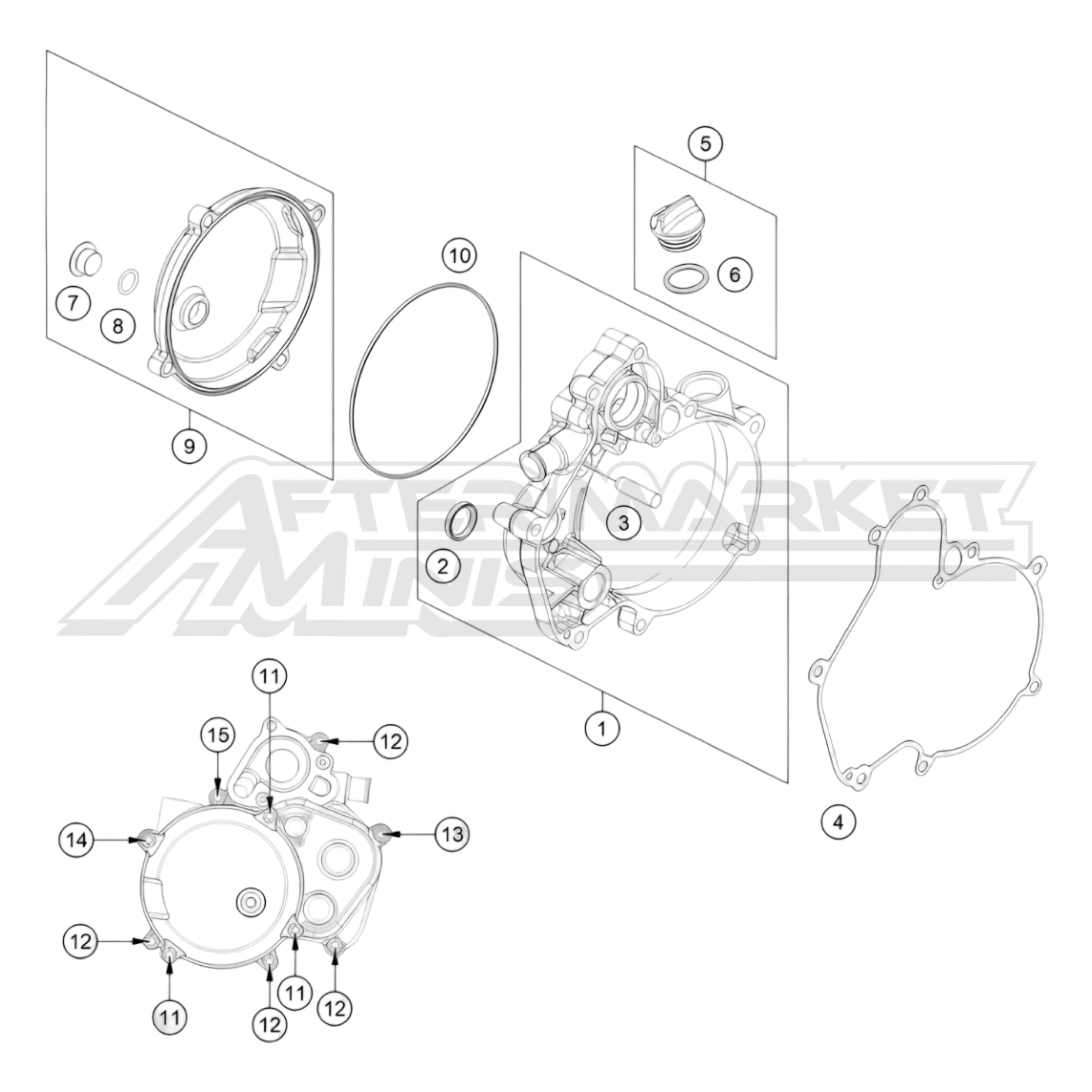 2024 KTM 50 SX Clutch Cover Aftermarket Minis