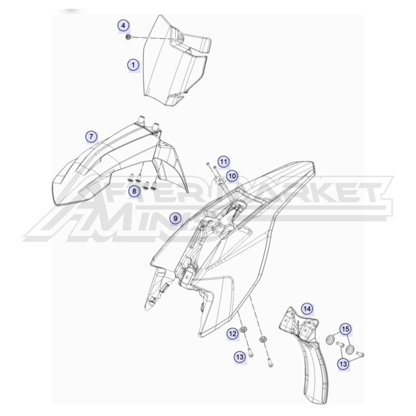 50cc KTM Fenders 2016+
