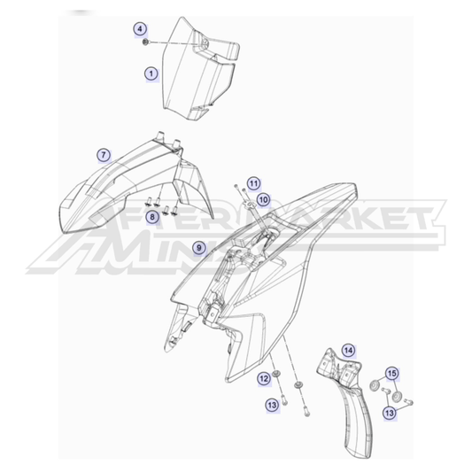 50cc KTM Fenders 2016+
