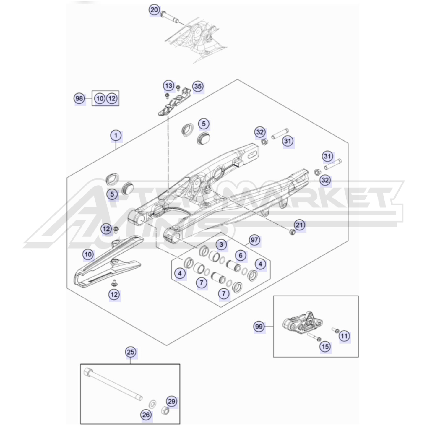 65cc Swingarm 2016-2023