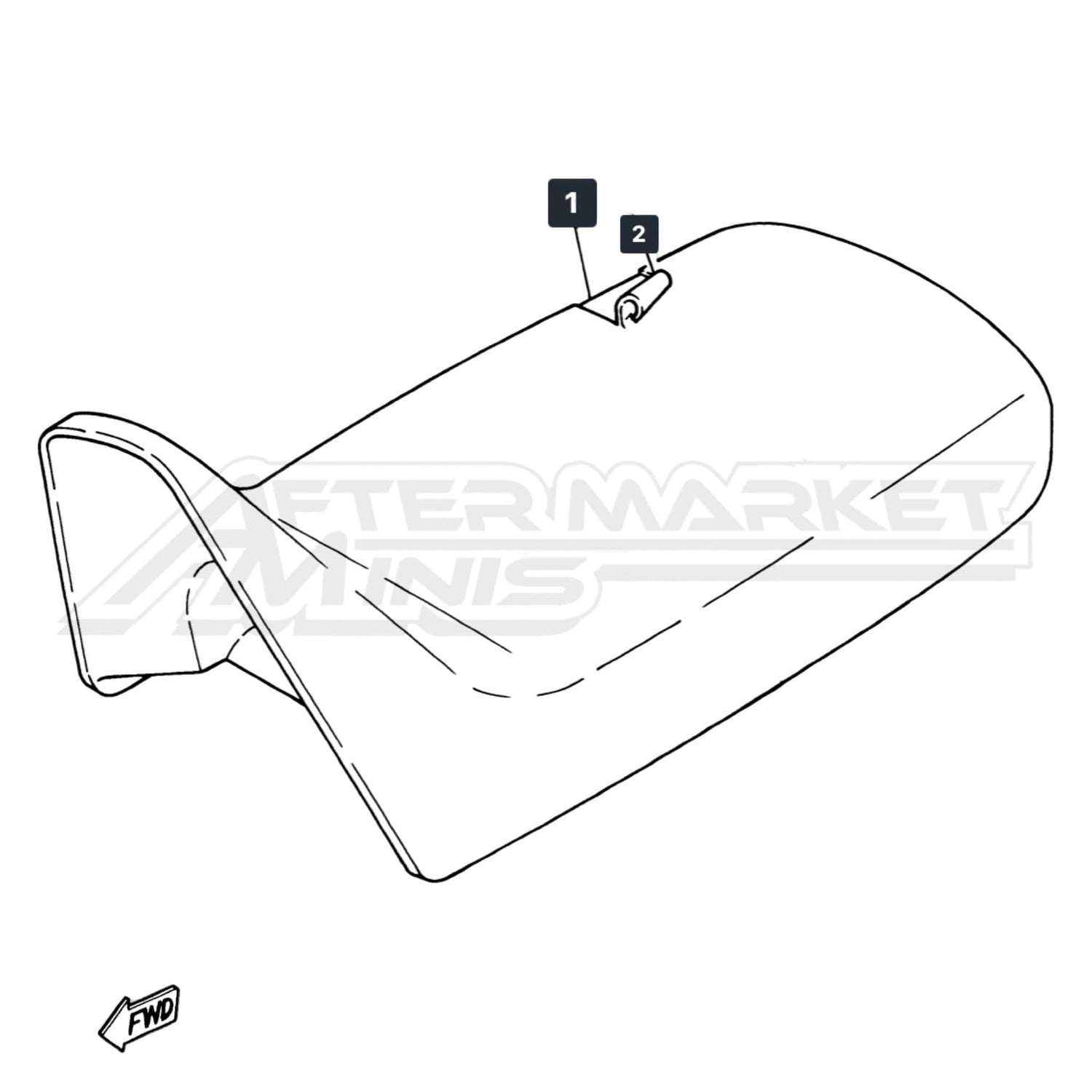 Yamaha PW50 Seat & Foam parts diagram