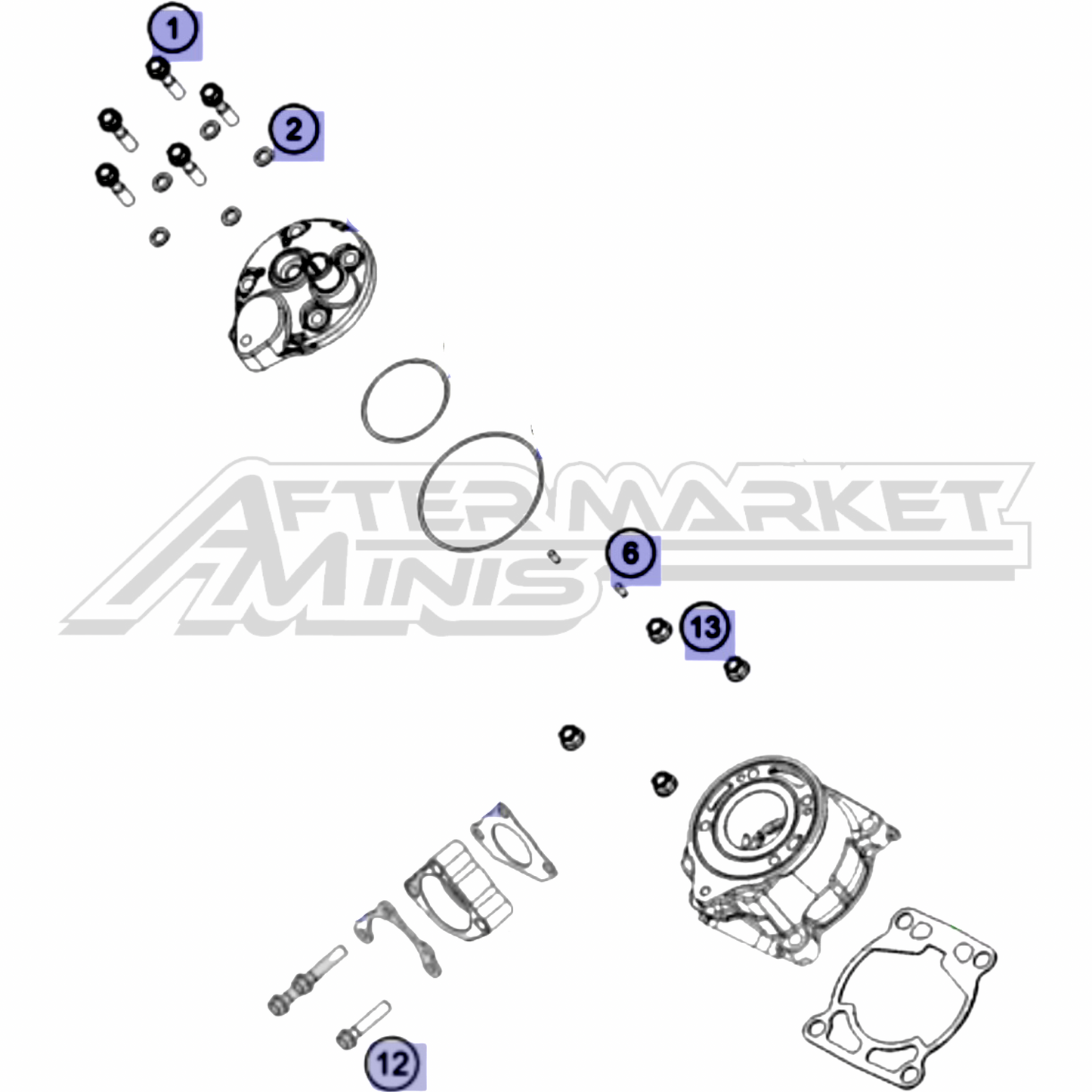 50cc Engine - Top End Hardware