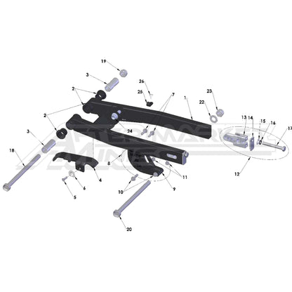 2026 Cobra 50 JR Swingarm