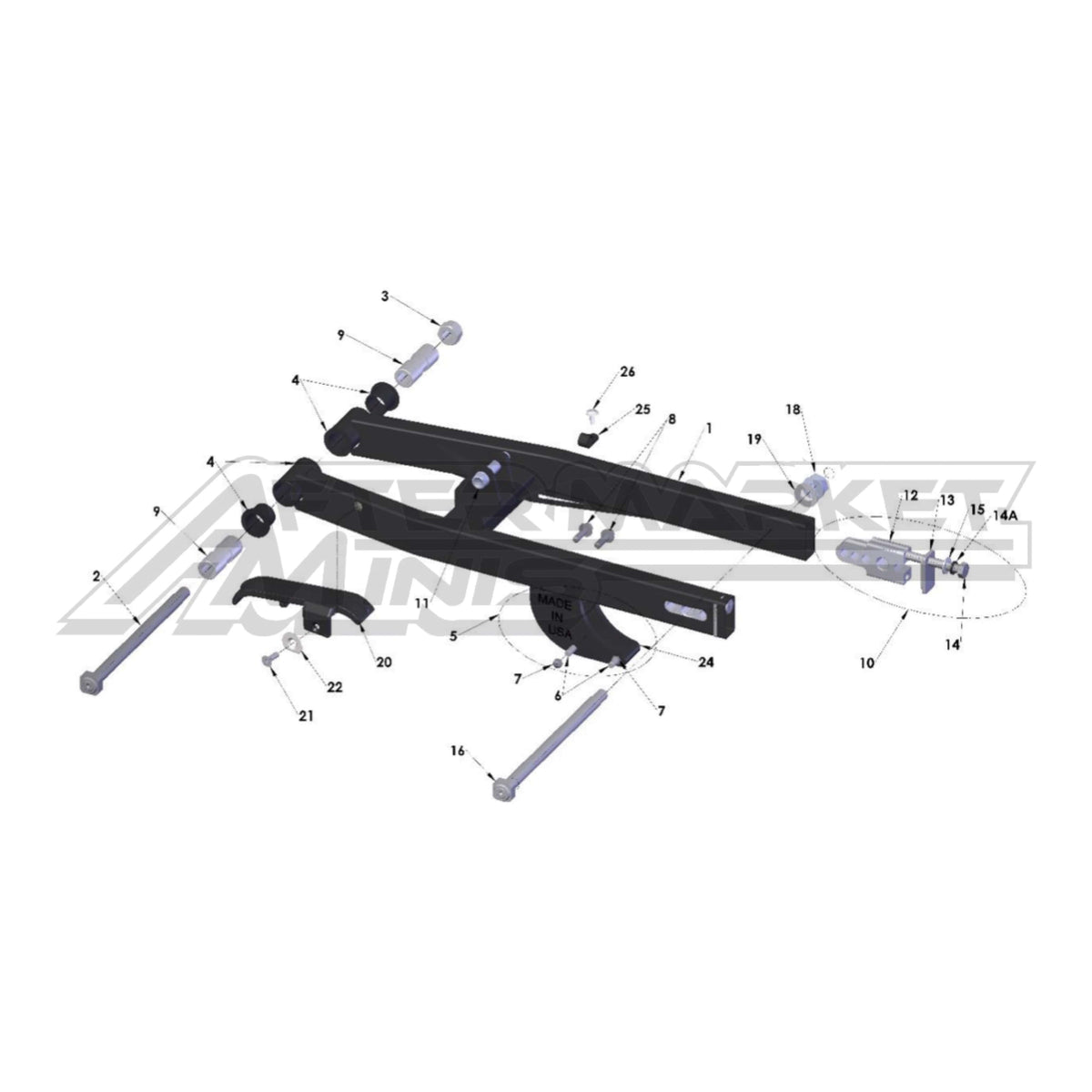2021 Cobra 50 FWE Swingarm