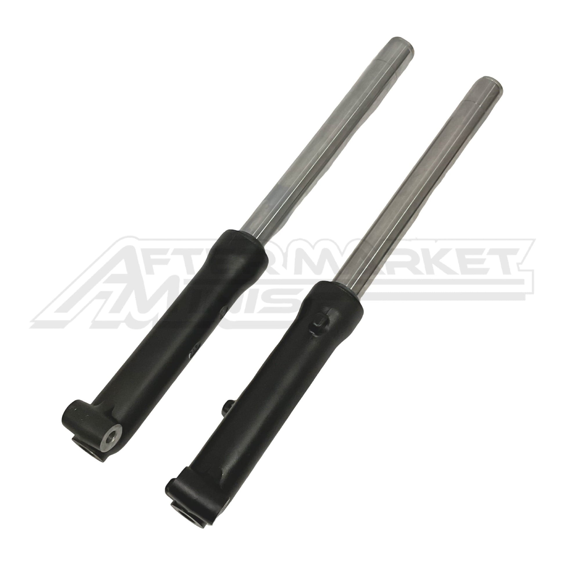 Two forks for E2 with black lowers on a white background part # a90101000044
