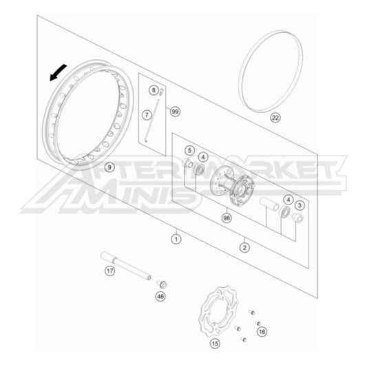 2024 Gas Gas MC 50 - Front Wheel