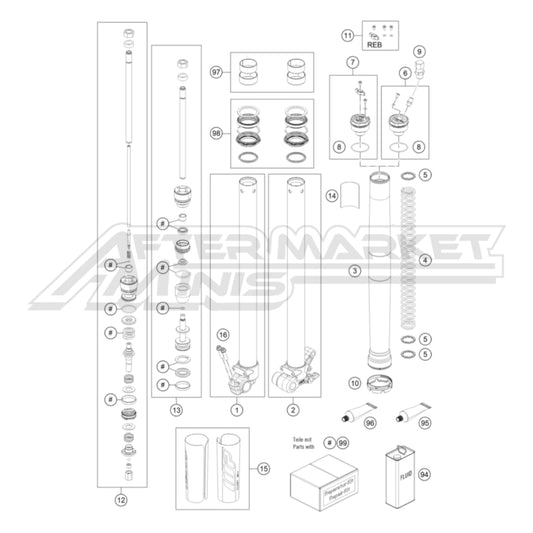 2025 Gas Gas MC 65 - Front Fork Disassembled