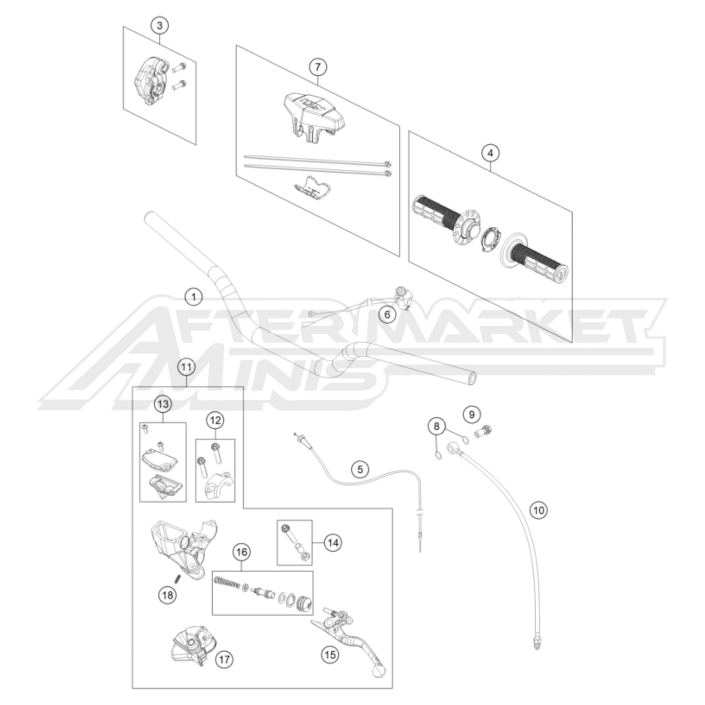 Gas Gas MC 65 Handlebar Controls 2021-2023