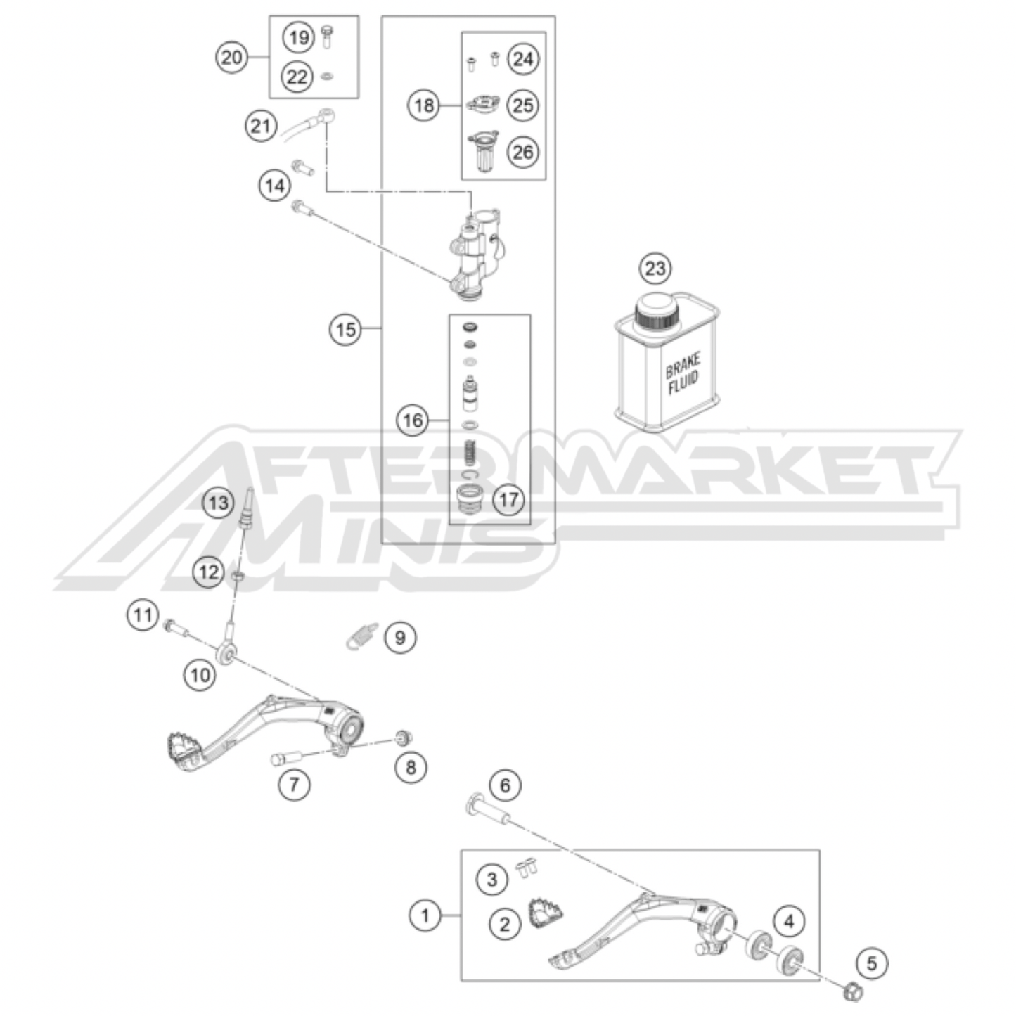 Gas Gas MC-E 5 Rear Brake Control 2025