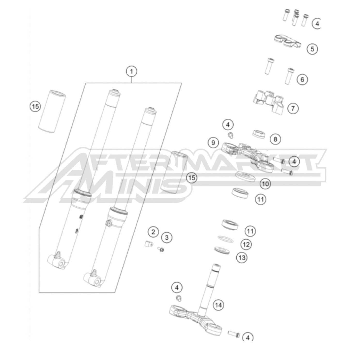 2025 Gas Gas MC-E 2 Front Fork Triple Clamp