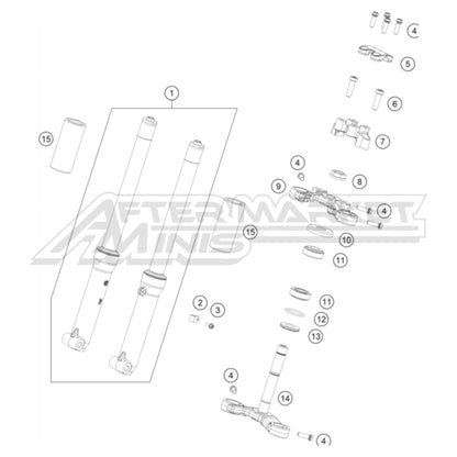 2025 Gas Gas MC-E 2 Front Fork Triple Clamp