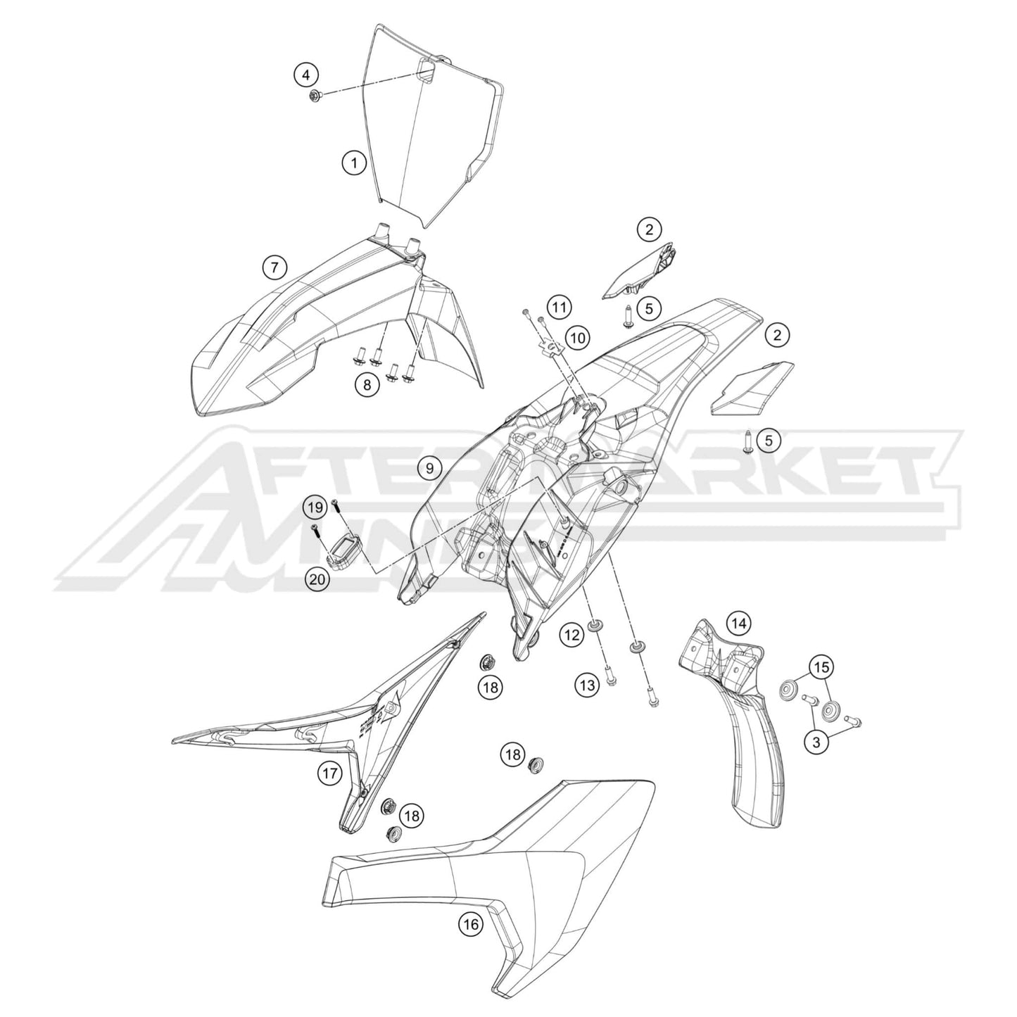 Husqvarna TC 50 2020-2023 - Fenders