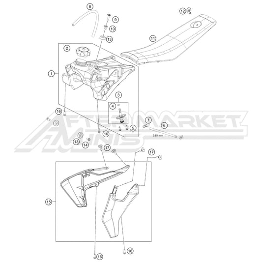 Husqvarna TC 50 2017-2023 - Tank / Seat