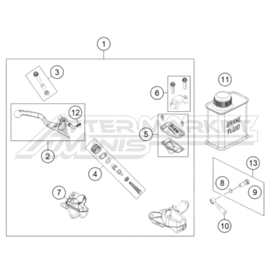 Husqvarna TC 65 Front Brake Control 2017-2022