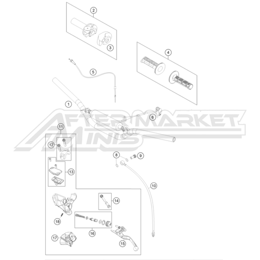 Husqvarna TC 65 Handlebar Controls 2017-2020