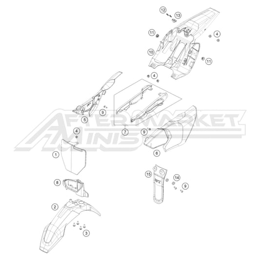 2024 Husqvarna TC 50 - Mask Fenders