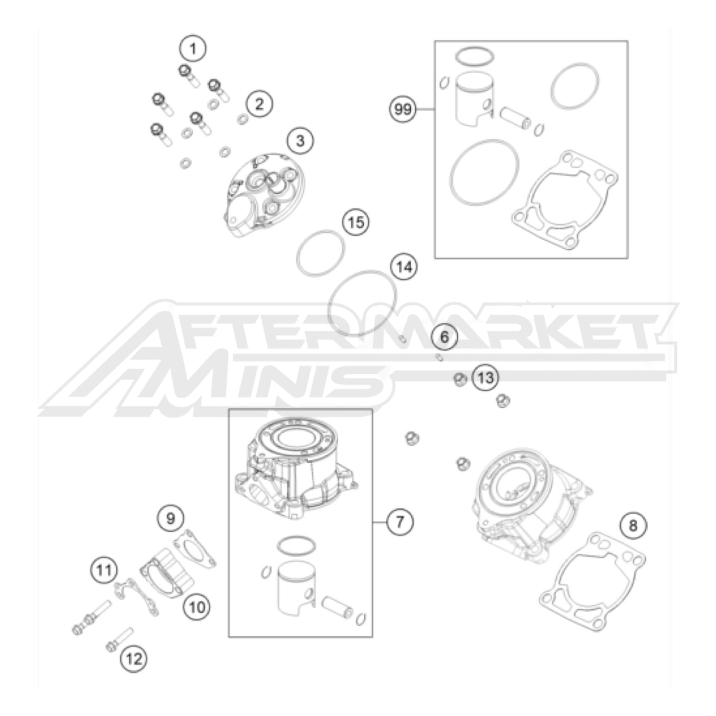 Gas Gas MC 50 2021-2023 - Cylinder / Head