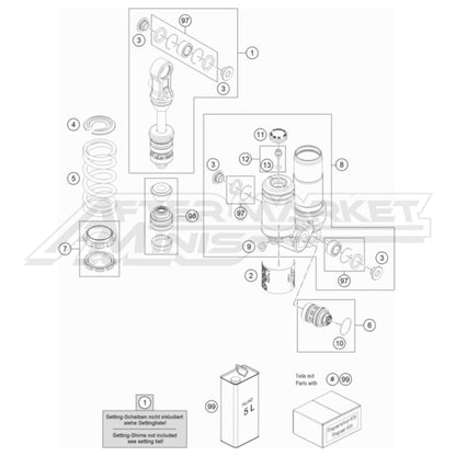 Husqvarna TC 50 2017-2023 - Shock Disassembled