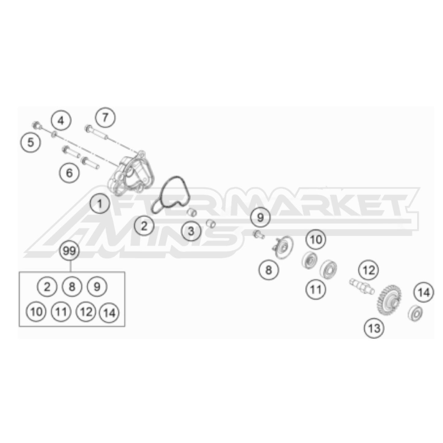 Husqvarna TC 50 2017-2023 - Water Pump