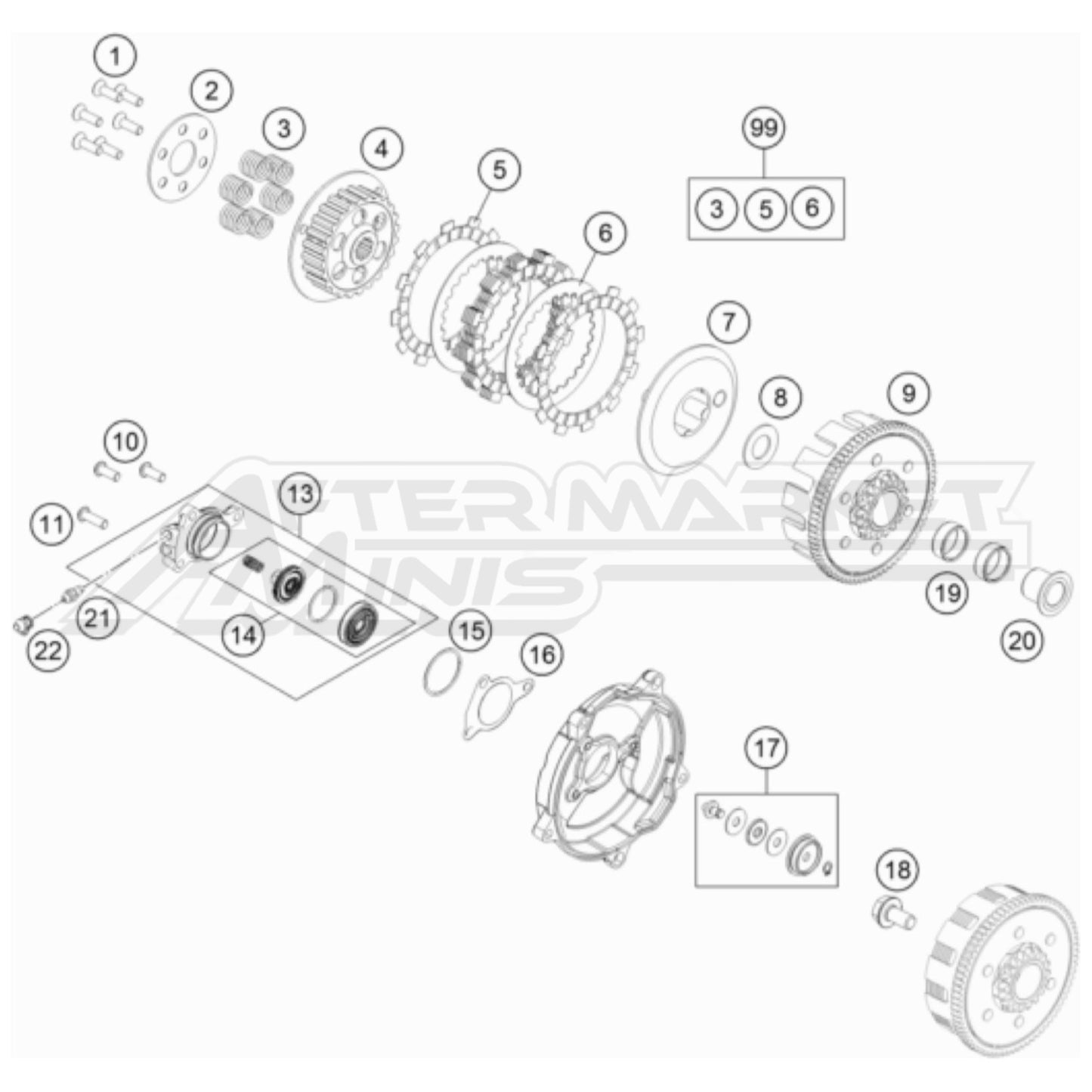 KTM 65 SX Clutch 2009-2023