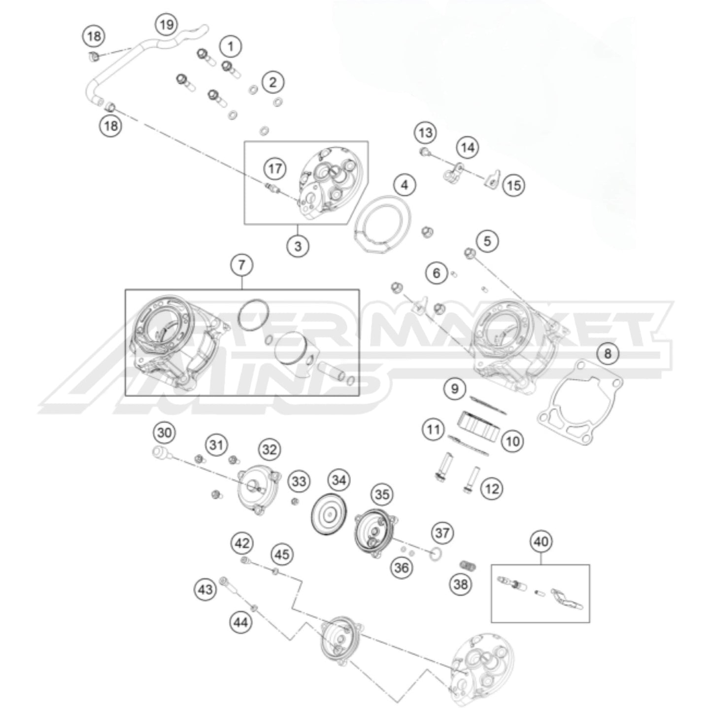 KTM 65 SX Cylinder Head 2009-2023