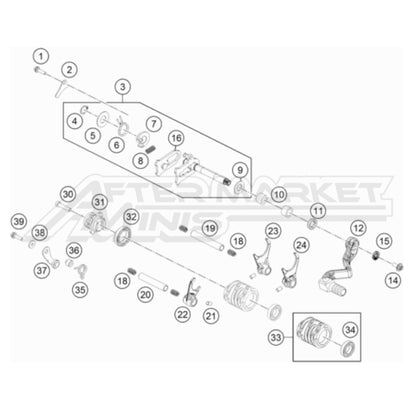 KTM 65 SX Shifting Mechanism 2009-2023