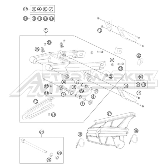 KTM 65 SX Swingarm 2009-2015