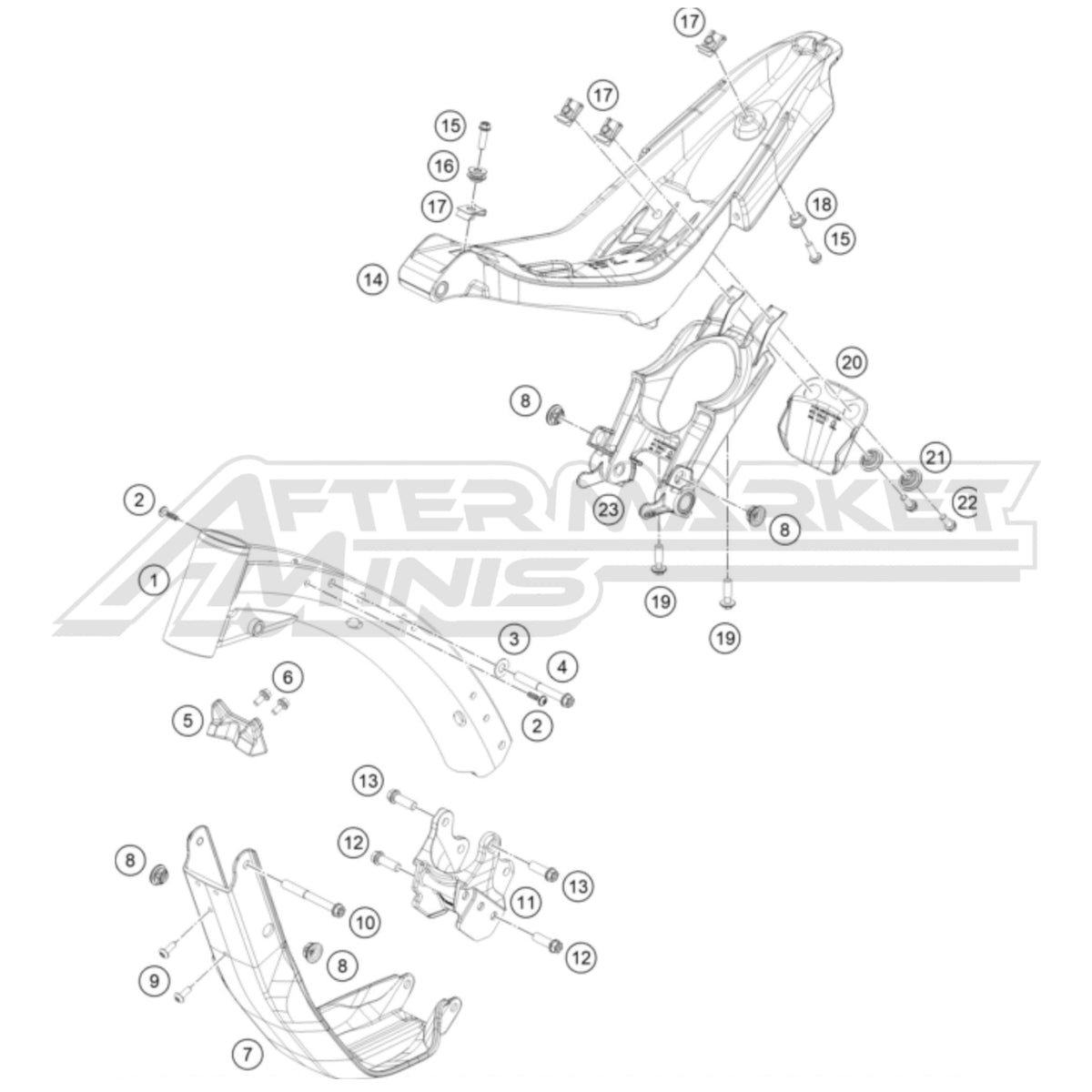 KTM, Gas Gas, Husqvarna E2 Subrame