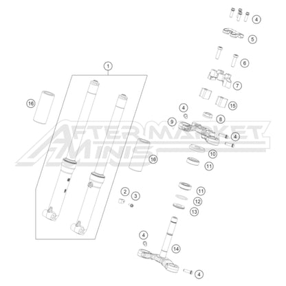 2027 KTM SX-E 2 - Front Fork & Triple Clamp