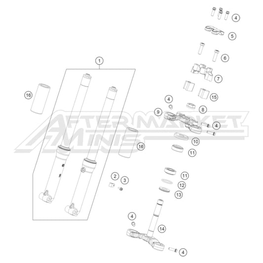2027 KTM SX-E 2 - Front Fork & Triple Clamp