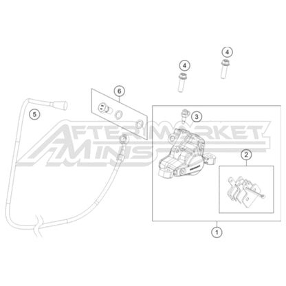 KTM, Gas Gas, Husqvarna E2 Rear Brake Caliper