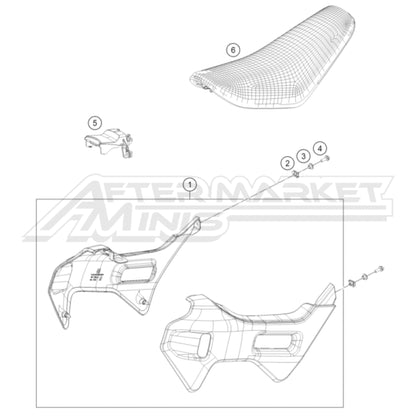 2027 KTM SX-E 2 - Spoiler Shrouds and Seat