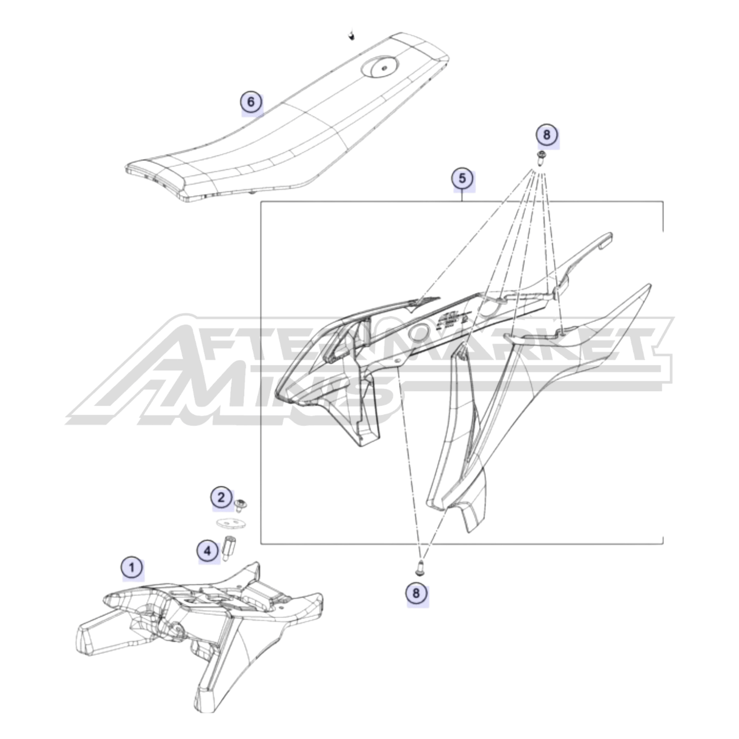 KTM SX-E 3 - Seat - Tank 2024-2023