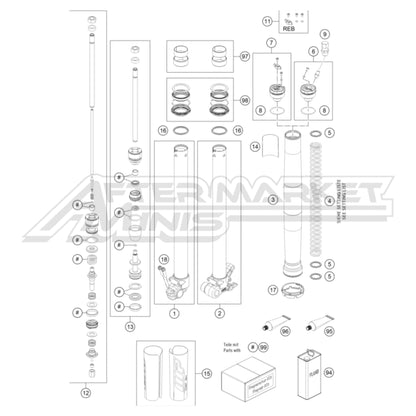 KTM SX-E 5 - Front Fork Disassembled  2024-2020