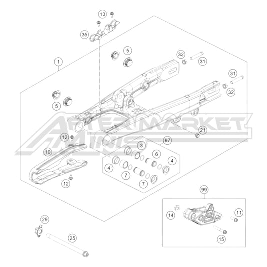 2024 Gas Gas MC-E 5 - Swingarm