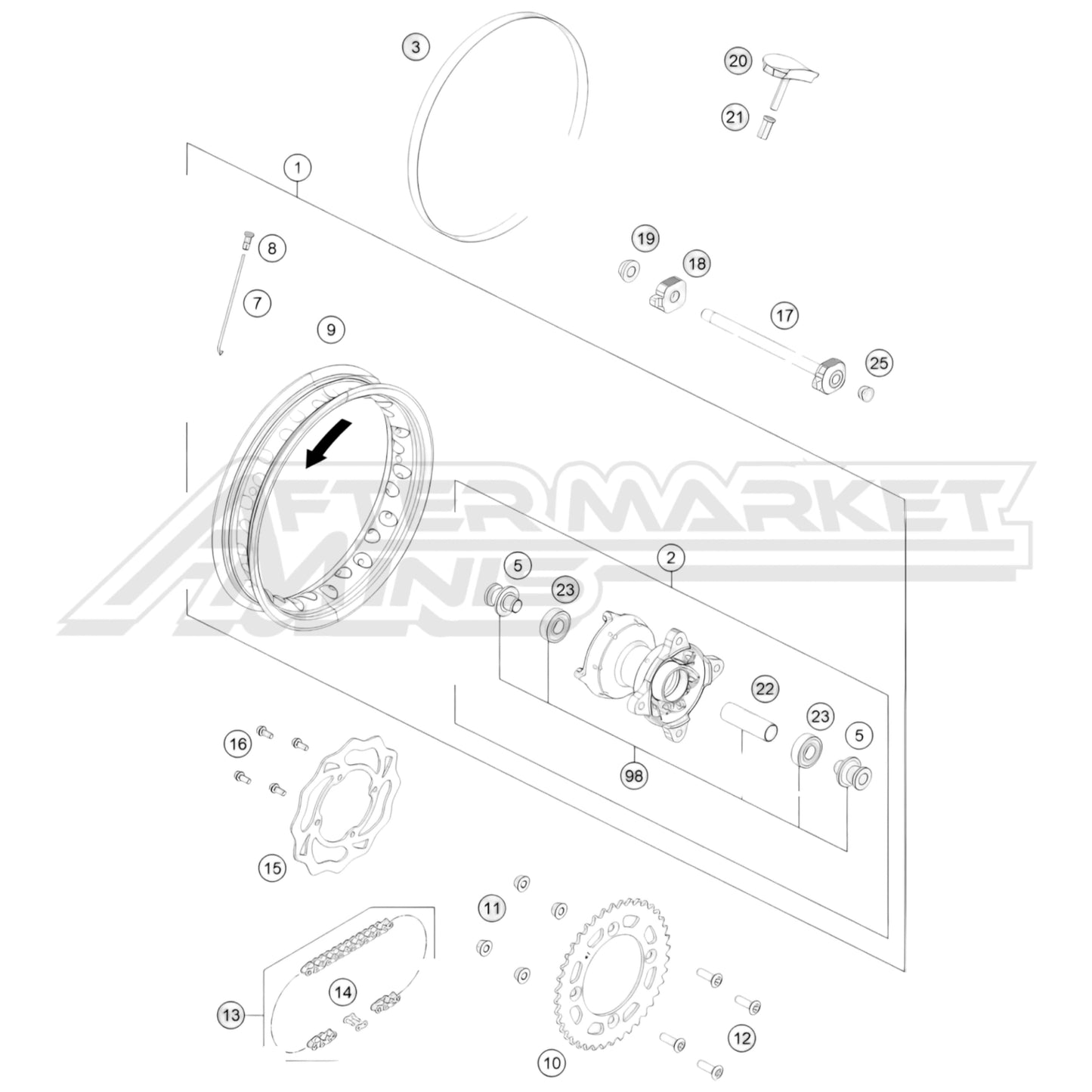 2024 KTM 50 SX - Rear Wheel