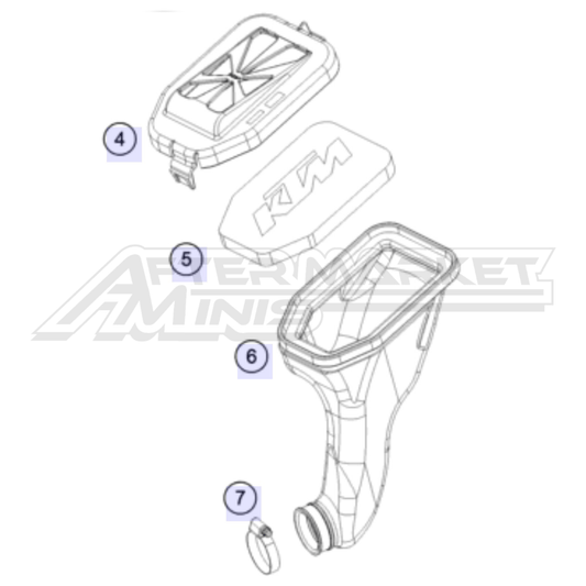 50cc Air Box Assembly