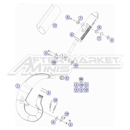 50cc Exhaust System